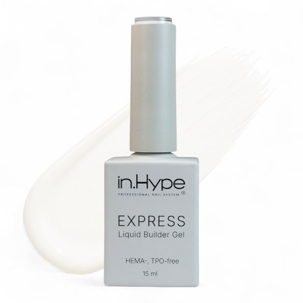 Express Gel. Liquid Builder Gel in a Bottle - Milky White