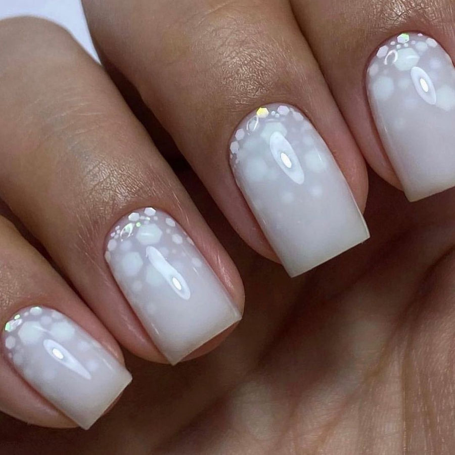 sheer white nail polish